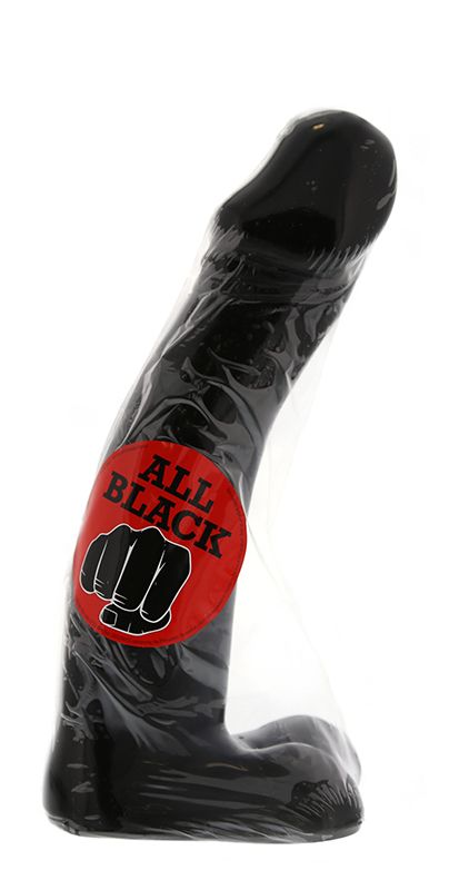 Чёрный фаллос-гигант All Black Joerg Dildo - 32 см.