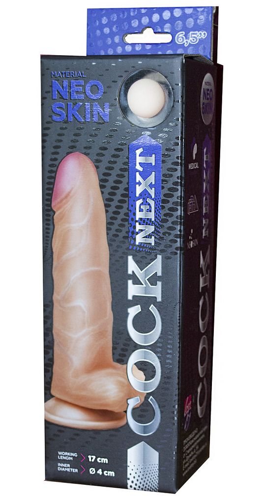Фаллоимитатор COCK NEXT 6 с подошвой-присоской - 17 см.